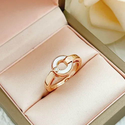 Replica Bvlgari Rings In Rose Gold For Women #1425881 $29.00 USD for Wholesale