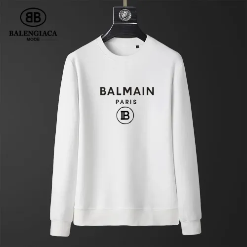 Wholesale Balmain Hoodies Long Sleeved For Men #1426471 $39.00 USD, Wholesale Quality Replica Balmain Hoodies