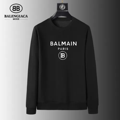 Wholesale Balmain Hoodies Long Sleeved For Men #1426472 $39.00 USD, Wholesale Quality Replica Balmain Hoodies