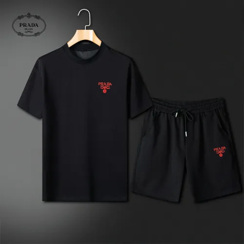Wholesale Prada Tracksuits Short Sleeved For Men #1426540 $64.00 USD, Wholesale Quality Replica Prada Tracksuits