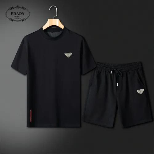 Wholesale Prada Tracksuits Short Sleeved For Men #1426580 $64.00 USD, Wholesale Quality Replica Prada Tracksuits