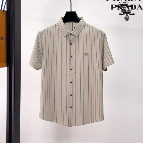 Wholesale Prada Shirts Short Sleeved For Men #1426776 $52.00 USD, Wholesale Quality Replica Prada Shirts