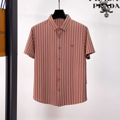 Wholesale Prada Shirts Short Sleeved For Men #1426777 $52.00 USD, Wholesale Quality Replica Prada Shirts