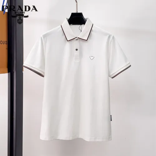 Wholesale Prada T-Shirts Short Sleeved For Men #1426862 $48.00 USD, Wholesale Quality Replica Prada T-Shirts