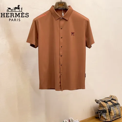 Wholesale Hermes Shirts Short Sleeved For Men #1426891 $52.00 USD, Wholesale Quality Replica Hermes Shirts