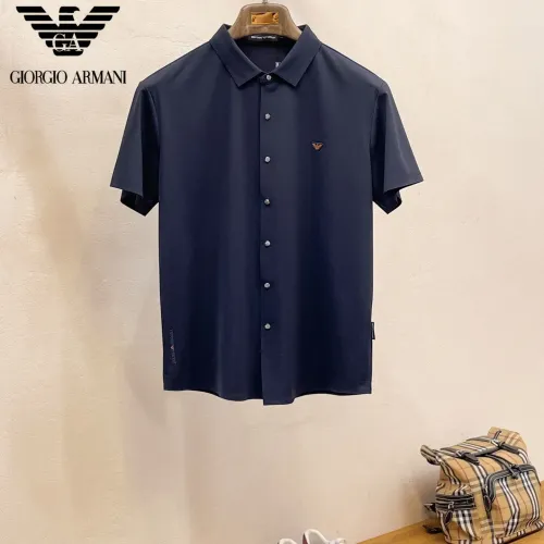 Wholesale Armani Shirts Short Sleeved For Men #1426895 $52.00 USD, Wholesale Quality Replica Armani Shirts