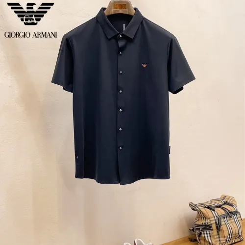 Wholesale Armani Shirts Short Sleeved For Men #1426896 $52.00 USD, Wholesale Quality Replica Armani Shirts