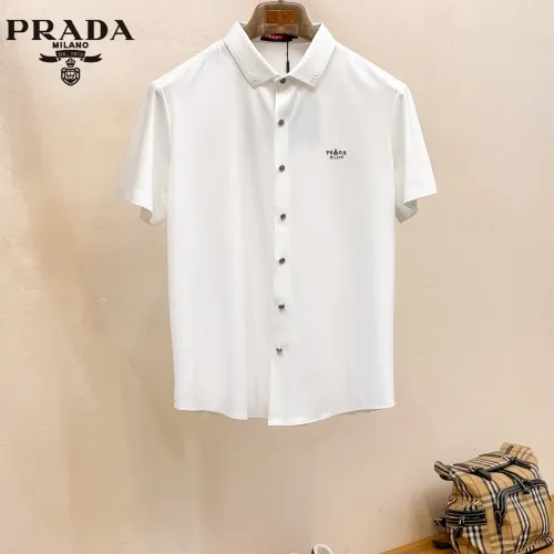 Wholesale Prada Shirts Short Sleeved For Men #1426909 $52.00 USD, Wholesale Quality Replica Prada Shirts