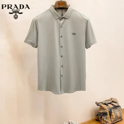 Wholesale Prada Shirts Short Sleeved For Men #1426911 $52.00 USD, Wholesale Quality Replica Prada Shirts