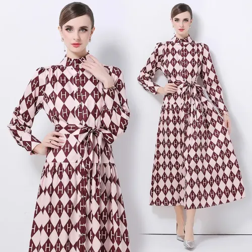 Wholesale Hermes Dresses Long Sleeved For Women #1426982 $68.00 USD, Wholesale Quality Replica Hermes Dresses