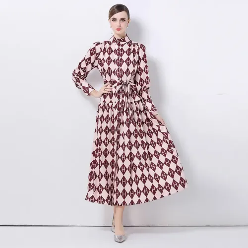 Replica Hermes Dresses Long Sleeved For Women #1426982 $68.00 USD for Wholesale