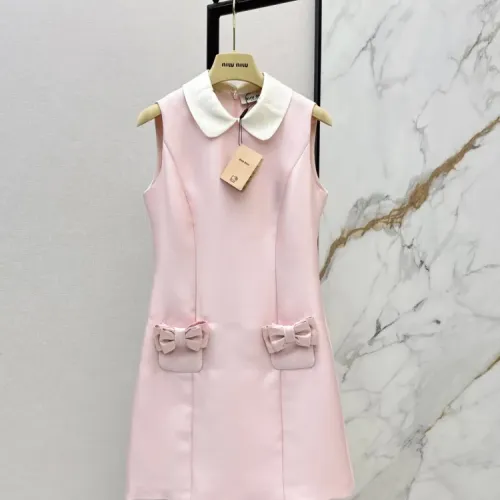Wholesale MIU MIU Dresses Sleeveless For Women #1427096 $125.00 USD, Wholesale Quality Replica MIU MIU Dresses