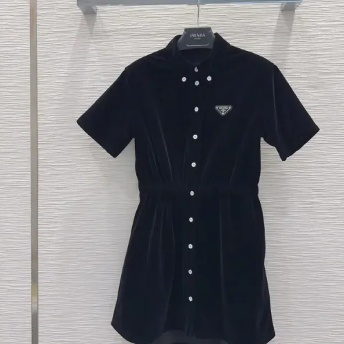 Wholesale Prada Dresses Short Sleeved For Women #1427098 $122.00 USD, Wholesale Quality Replica Prada Dresses