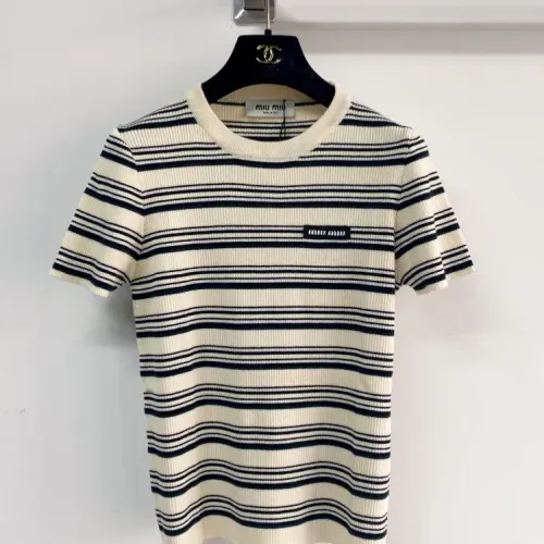 Wholesale MIU MIU T-Shirts Short Sleeved For Women #1427125 $96.00 USD, Wholesale Quality Replica MIU MIU T-Shirts