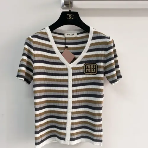 Wholesale MIU MIU T-Shirts Short Sleeved For Women #1427131 $98.00 USD, Wholesale Quality Replica MIU MIU T-Shirts