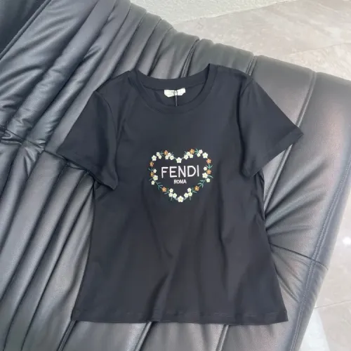 Wholesale Fendi T-Shirts Short Sleeved For Women #1427172 $52.00 USD, Wholesale Quality Replica Fendi T-Shirts