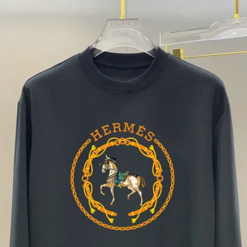 Replica Hermes T-Shirts Long Sleeved For Unisex #1427231 $34.00 USD for Wholesale