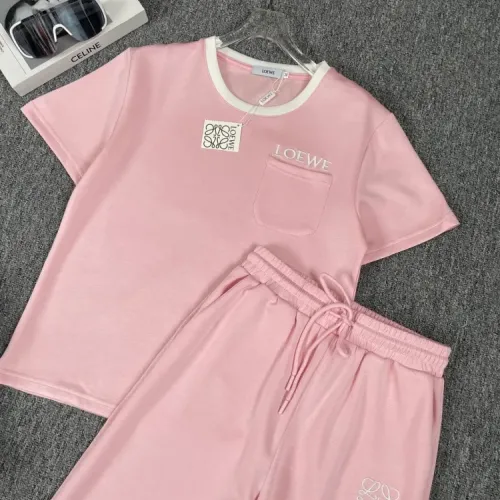 Replica LOEWE Tracksuits Short Sleeved For Women #1427397 $88.00 USD for Wholesale