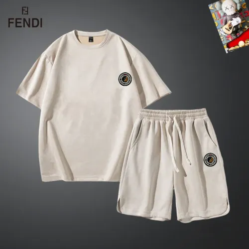 Wholesale Fendi Tracksuits Short Sleeved For Men #1427444 $48.00 USD, Wholesale Quality Replica Fendi Tracksuits