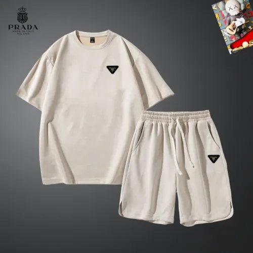 Wholesale Prada Tracksuits Short Sleeved For Men #1427480 $48.00 USD, Wholesale Quality Replica Prada Tracksuits