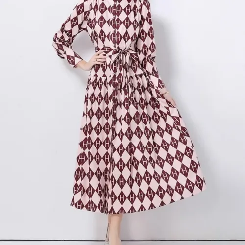 Wholesale Hermes Dresses Long Sleeved For Women #1427518 $68.00 USD, Wholesale Quality Replica Hermes Dresses