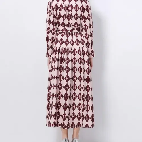 Replica Hermes Dresses Long Sleeved For Women #1427518 $68.00 USD for Wholesale