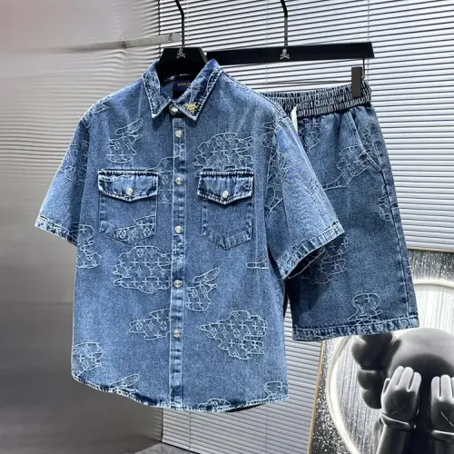 Wholesale Louis Vuitton LV Tracksuits Short Sleeved For Men #1427842 $68.00 USD, Wholesale Quality Replica Louis Vuitton LV Tracksuits