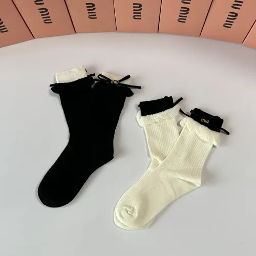 Replica MIU MIU Socks #1427936 $29.00 USD for Wholesale