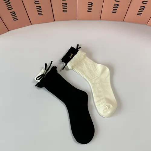 Replica MIU MIU Socks #1427936 $29.00 USD for Wholesale