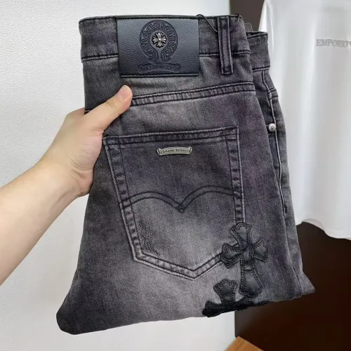 Wholesale Chrome Hearts Jeans For Men #1428585 $48.00 USD, Wholesale Quality Replica Chrome Hearts Jeans