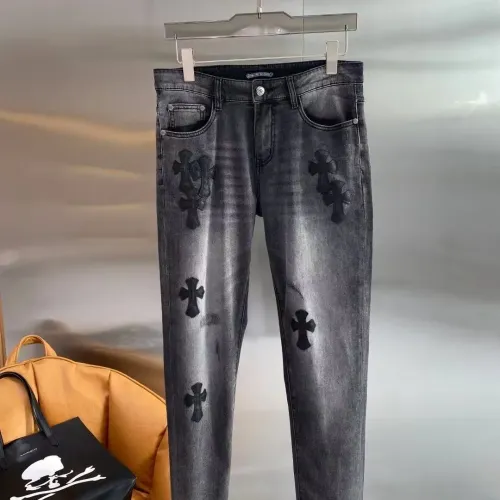 Wholesale Chrome Hearts Jeans For Men #1428595 $52.00 USD, Wholesale Quality Replica Chrome Hearts Jeans