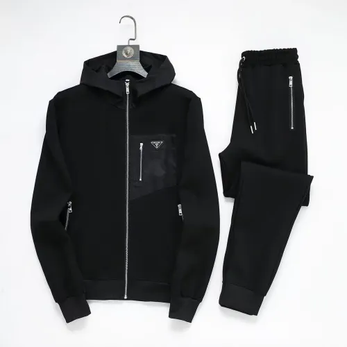 Wholesale Prada Tracksuits Long Sleeved For Men #1428788 $92.00 USD, Wholesale Quality Replica Prada Tracksuits