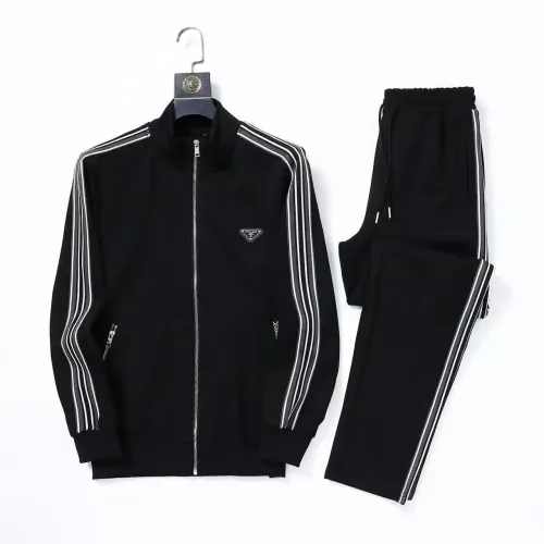 Wholesale Prada Tracksuits Long Sleeved For Men #1428798 $92.00 USD, Wholesale Quality Replica Prada Tracksuits