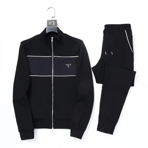 Wholesale Prada Tracksuits Long Sleeved For Men #1428799 $92.00 USD, Wholesale Quality Replica Prada Tracksuits