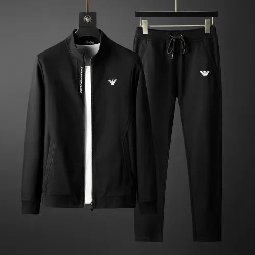 Wholesale Armani Tracksuits Long Sleeved For Men #1428812 $85.00 USD, Wholesale Quality Replica Armani Tracksuits