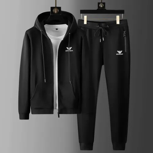 Wholesale Armani Tracksuits Long Sleeved For Men #1428823 $85.00 USD, Wholesale Quality Replica Armani Tracksuits