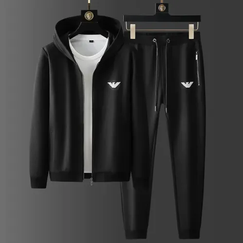 Wholesale Armani Tracksuits Long Sleeved For Men #1428856 $85.00 USD, Wholesale Quality Replica Armani Tracksuits