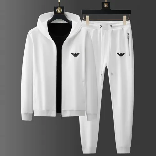 Wholesale Armani Tracksuits Long Sleeved For Men #1428857 $85.00 USD, Wholesale Quality Replica Armani Tracksuits