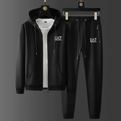 Wholesale Armani Tracksuits Long Sleeved For Men #1428862 $85.00 USD, Wholesale Quality Replica Armani Tracksuits