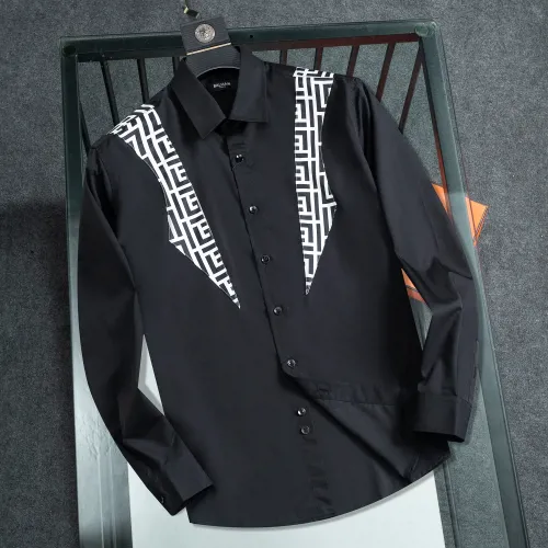 Wholesale Balmain Shirts Long Sleeved For Men #1428957 $48.00 USD, Wholesale Quality Replica Balmain Shirts