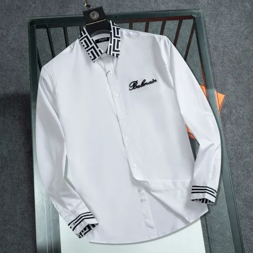 Wholesale Balmain Shirts Long Sleeved For Men #1428958 $48.00 USD, Wholesale Quality Replica Balmain Shirts