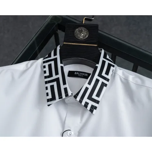 Replica Balmain Shirts Long Sleeved For Men #1428958 $48.00 USD for Wholesale