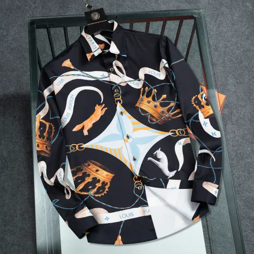 Wholesale Louis Vuitton LV Shirts Long Sleeved For Men #1428969 $48.00 USD, Wholesale Quality Replica Louis Vuitton LV Shirts