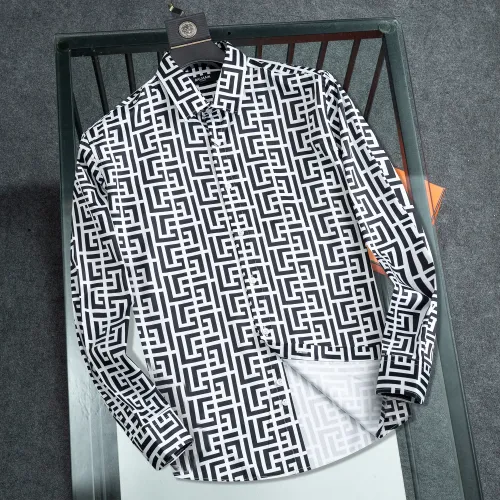 Wholesale Balmain Shirts Long Sleeved For Men #1428972 $38.00 USD, Wholesale Quality Replica Balmain Shirts