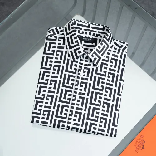 Replica Balmain Shirts Long Sleeved For Men #1428972 $38.00 USD for Wholesale