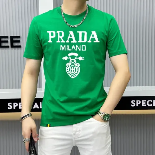 Wholesale Prada T-Shirts Short Sleeved For Men #1429260 $40.00 USD, Wholesale Quality Replica Prada T-Shirts