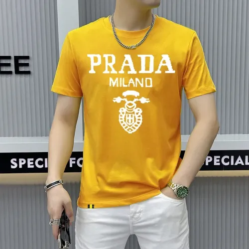 Wholesale Prada T-Shirts Short Sleeved For Men #1429261 $40.00 USD, Wholesale Quality Replica Prada T-Shirts