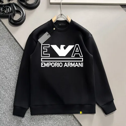 Wholesale Armani Hoodies Long Sleeved For Men #1429488 $48.00 USD, Wholesale Quality Replica Armani Hoodies