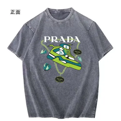 Wholesale Prada T-Shirts Short Sleeved For Men #1429555 $45.00 USD, Wholesale Quality Replica Prada T-Shirts