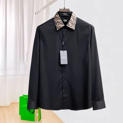 Wholesale Fendi Shirts Long Sleeved For Men #1430140 $80.00 USD, Wholesale Quality Replica Fendi Shirts